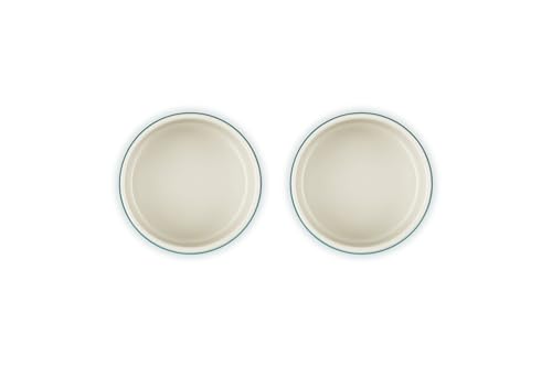 Le Creuset Stoneware Round Ramekin Straight Wall Set of 2, 7 oz. Each, White