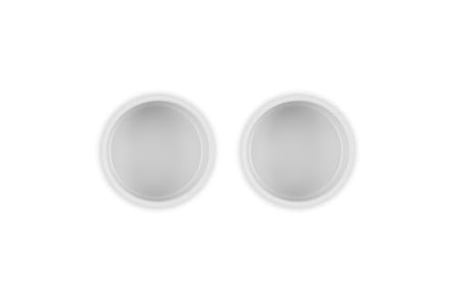 Le Creuset Stoneware Round Ramekin Straight Wall Set of 2, 7 oz. Each, White