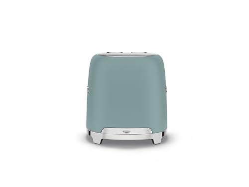 SMEG 2 Slice Toaster with 6 Presets and Defrost Function and Removable Crumb Tray TSF01RDUS, RED