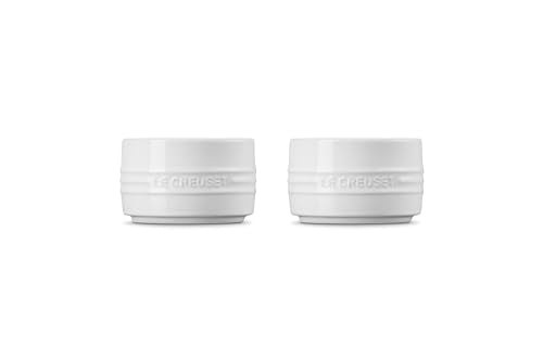Le Creuset Stoneware Round Ramekin Straight Wall Set of 2, 7 oz. Each, White