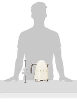 SMEG 50's Retro Style 7 Cup Electric Water Kettle with Automatic Shutoff, Removable Base, and Water Indicator, KLF03CHMUS, Matte Campagne