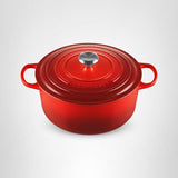 Le Creuset Enameled Cast Iron Signature Round Dutch Oven, 7.25 qt., Cerise