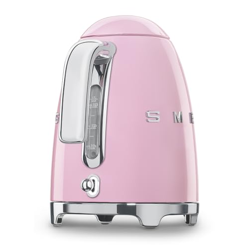 SMEG 50's Retro Style 7 Cup Electric Water Kettle with Automatic Shutoff, Removable Base, and Water Indicator, KLF03CHMUS, Matte Campagne
