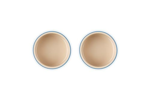 Le Creuset Stoneware Round Ramekin Straight Wall Set of 2, 7 oz. Each, White