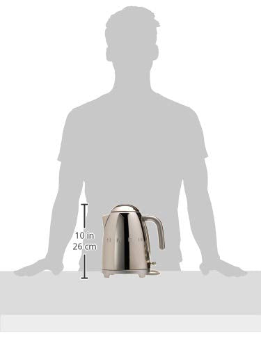 SMEG 50's Retro Style 7 Cup Electric Water Kettle with Automatic Shutoff, Removable Base, and Water Indicator, KLF03CHMUS, Matte Campagne