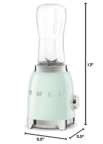 SMEG 50's Retro Style Personal Blender with Backlit Knob and Two 600 ML BPA Free bottles