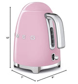 SMEG 50's Retro Style 7 Cup Electric Water Kettle with Automatic Shutoff, Removable Base, and Water Indicator, KLF03CHMUS, Matte Campagne