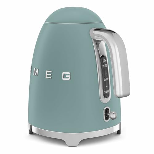 SMEG 50's Retro Style 7 Cup Electric Water Kettle with Automatic Shutoff, Removable Base, and Water Indicator, KLF03CHMUS, Matte Campagne