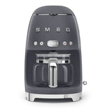 Smeg 50's Retro Style Aesthetic Drip Coffee Machine with 10 Cup Glass Carafe, Auto Start Feature, Keep Warm Plate, and Two Coffee Strength Settings (Red)