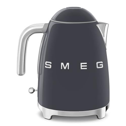 SMEG 50's Retro Style 7 Cup Electric Water Kettle with Automatic Shutoff, Removable Base, and Water Indicator, KLF03CHMUS, Matte Campagne