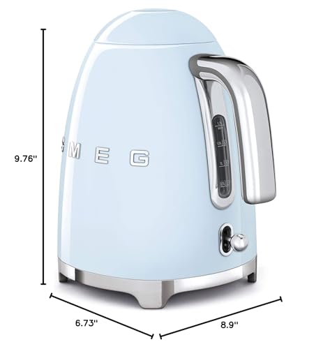 SMEG 50's Retro Style 7 Cup Electric Water Kettle with Automatic Shutoff, Removable Base, and Water Indicator, KLF03CHMUS, Matte Campagne