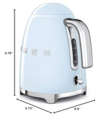 SMEG 50's Retro Style 7 Cup Electric Water Kettle with Automatic Shutoff, Removable Base, and Water Indicator, KLF03CHMUS, Matte Campagne
