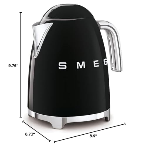 SMEG 50's Retro Style 7 Cup Electric Water Kettle with Automatic Shutoff, Removable Base, and Water Indicator, KLF03CHMUS, Matte Campagne