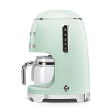 Smeg 50's Retro Style Aesthetic Drip Coffee Machine with 10 Cup Glass Carafe, Auto Start Feature, Keep Warm Plate, and Two Coffee Strength Settings (Red)