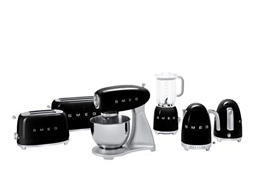 SMEG 2 Slice Toaster with 6 Presets and Defrost Function and Removable Crumb Tray TSF01RDUS, RED