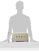 SMEG 2 Slice Toaster with 6 Presets and Defrost Function and Removable Crumb Tray TSF01RDUS, RED
