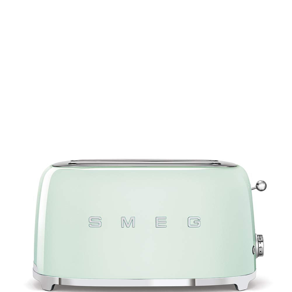 SMEG 2 Slice Toaster with 6 Presets and Defrost Function and Removable Crumb Tray TSF01RDUS, RED