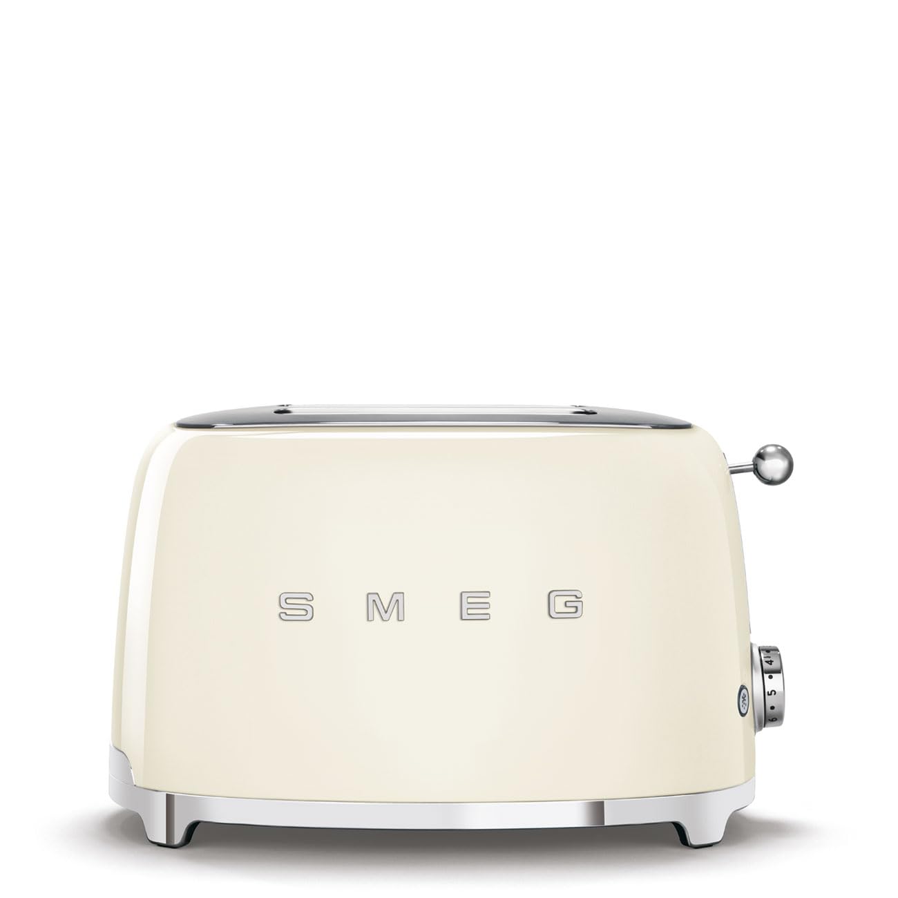 SMEG 2 Slice Toaster with 6 Presets and Defrost Function and Removable Crumb Tray TSF01RDUS, RED