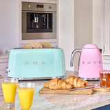 SMEG 2 Slice Toaster with 6 Presets and Defrost Function and Removable Crumb Tray TSF01RDUS, RED