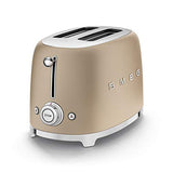 SMEG 2 Slice Toaster with 6 Presets and Defrost Function and Removable Crumb Tray TSF01RDUS, RED