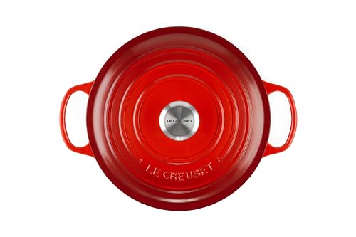 Le Creuset Enameled Cast Iron Signature Round Dutch Oven, 7.25 qt., Cerise