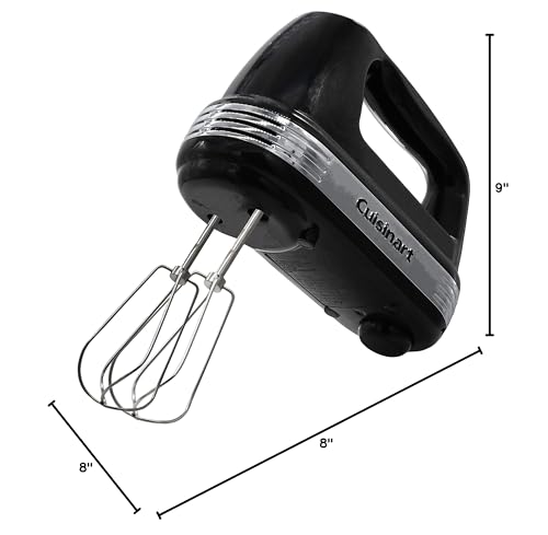 Cuisinart Power Advantage Plus 9-Speed Hand Mixer, 220W Motor, Electric Mixer with Dishwasher-Safe Beaters, Storage Case, HM-90BCS, Brushed Chrome