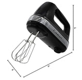 Cuisinart Power Advantage Plus 9-Speed Hand Mixer, 220W Motor, Electric Mixer with Dishwasher-Safe Beaters, Storage Case, HM-90BCS, Brushed Chrome