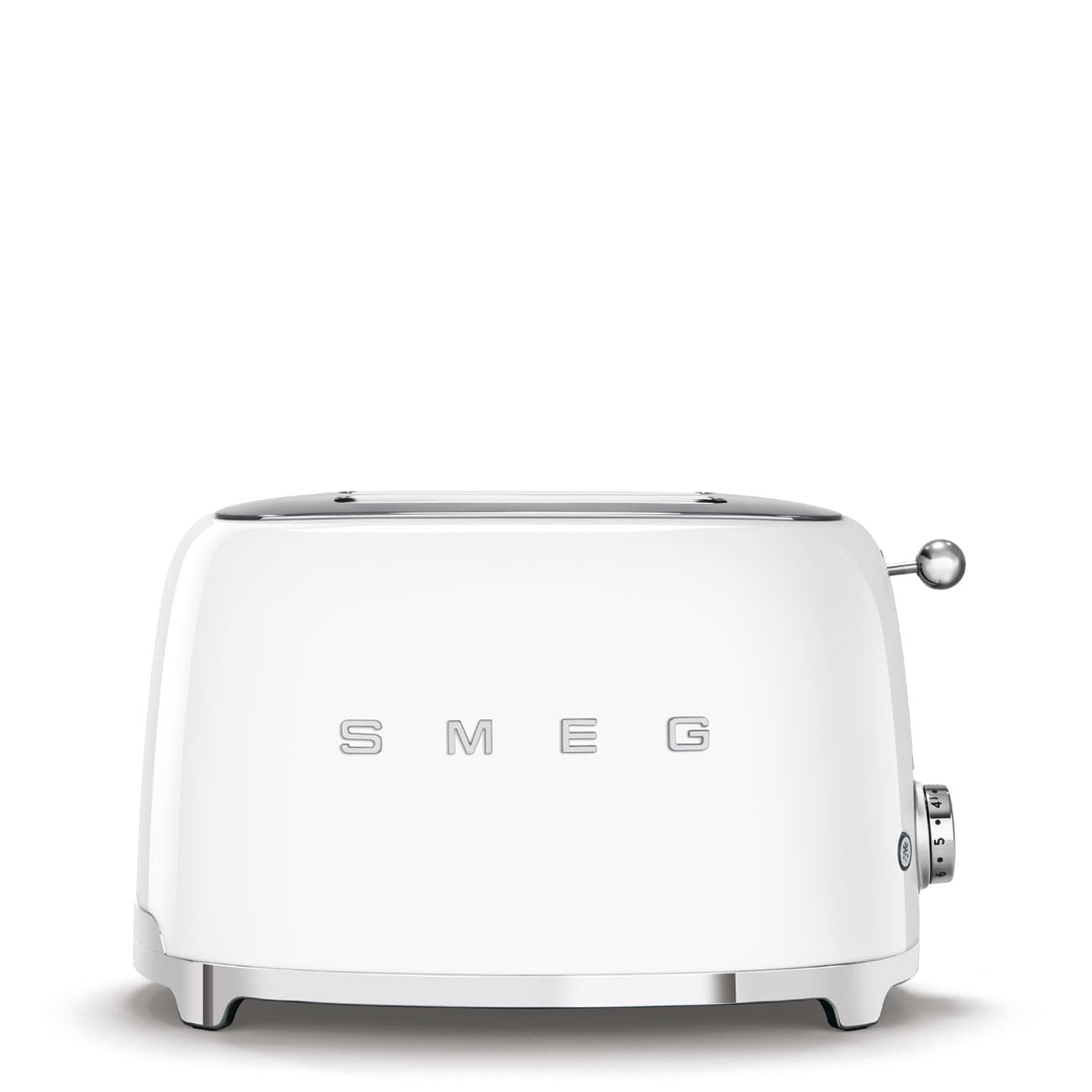 SMEG 2 Slice Toaster with 6 Presets and Defrost Function and Removable Crumb Tray TSF01RDUS, RED