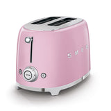 SMEG 2 Slice Toaster with 6 Presets and Defrost Function and Removable Crumb Tray TSF01RDUS, RED