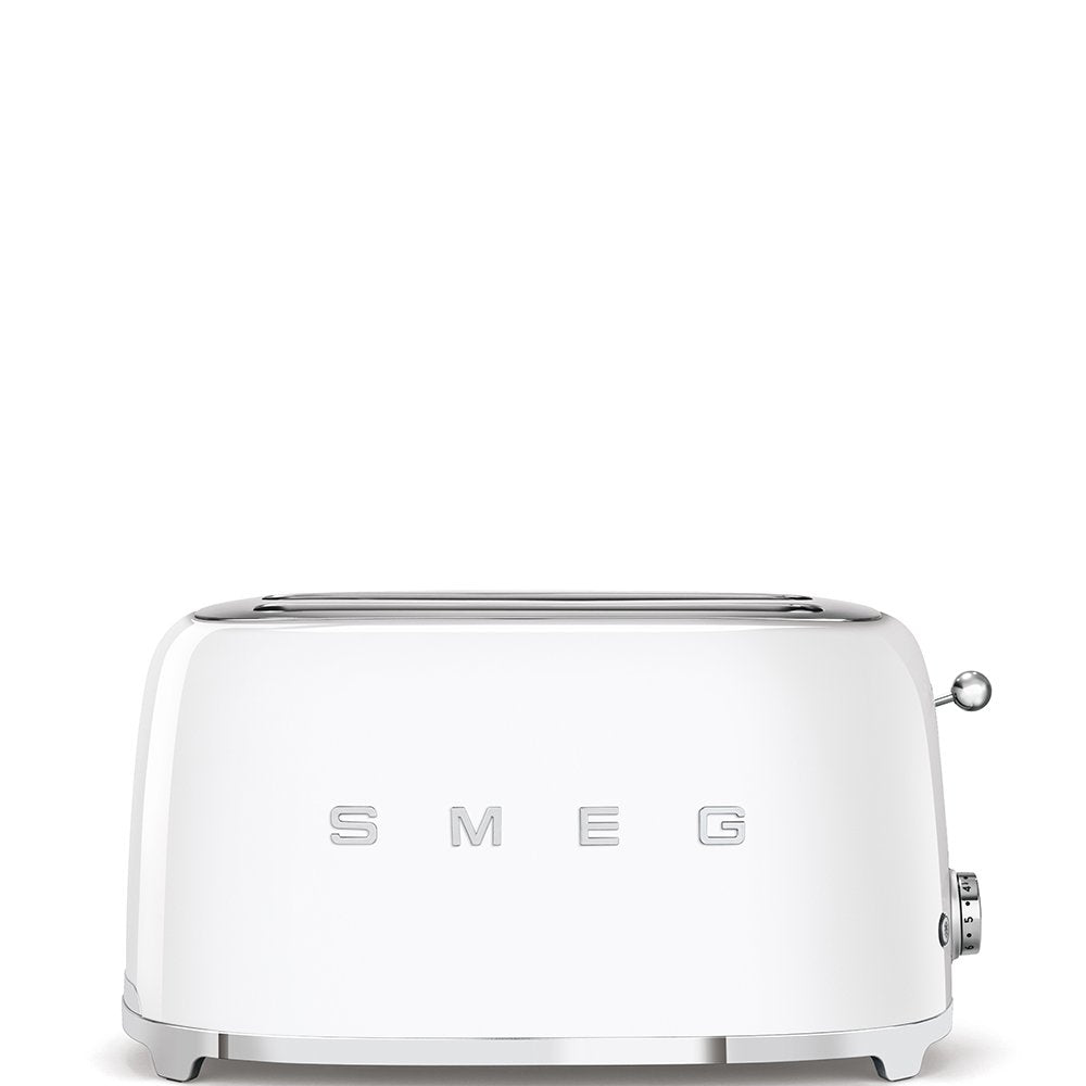 SMEG 2 Slice Toaster with 6 Presets and Defrost Function and Removable Crumb Tray TSF01RDUS, RED