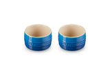 Le Creuset Stoneware Round Ramekin Straight Wall Set of 2, 7 oz. Each, White