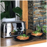 SMEG 2 Slice Toaster with 6 Presets and Defrost Function and Removable Crumb Tray TSF01RDUS, RED