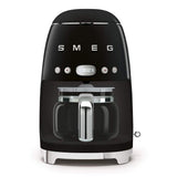 Smeg 50's Retro Style Aesthetic Drip Coffee Machine with 10 Cup Glass Carafe, Auto Start Feature, Keep Warm Plate, and Two Coffee Strength Settings (Red)