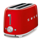 SMEG 2 Slice Toaster with 6 Presets and Defrost Function and Removable Crumb Tray TSF01RDUS, RED
