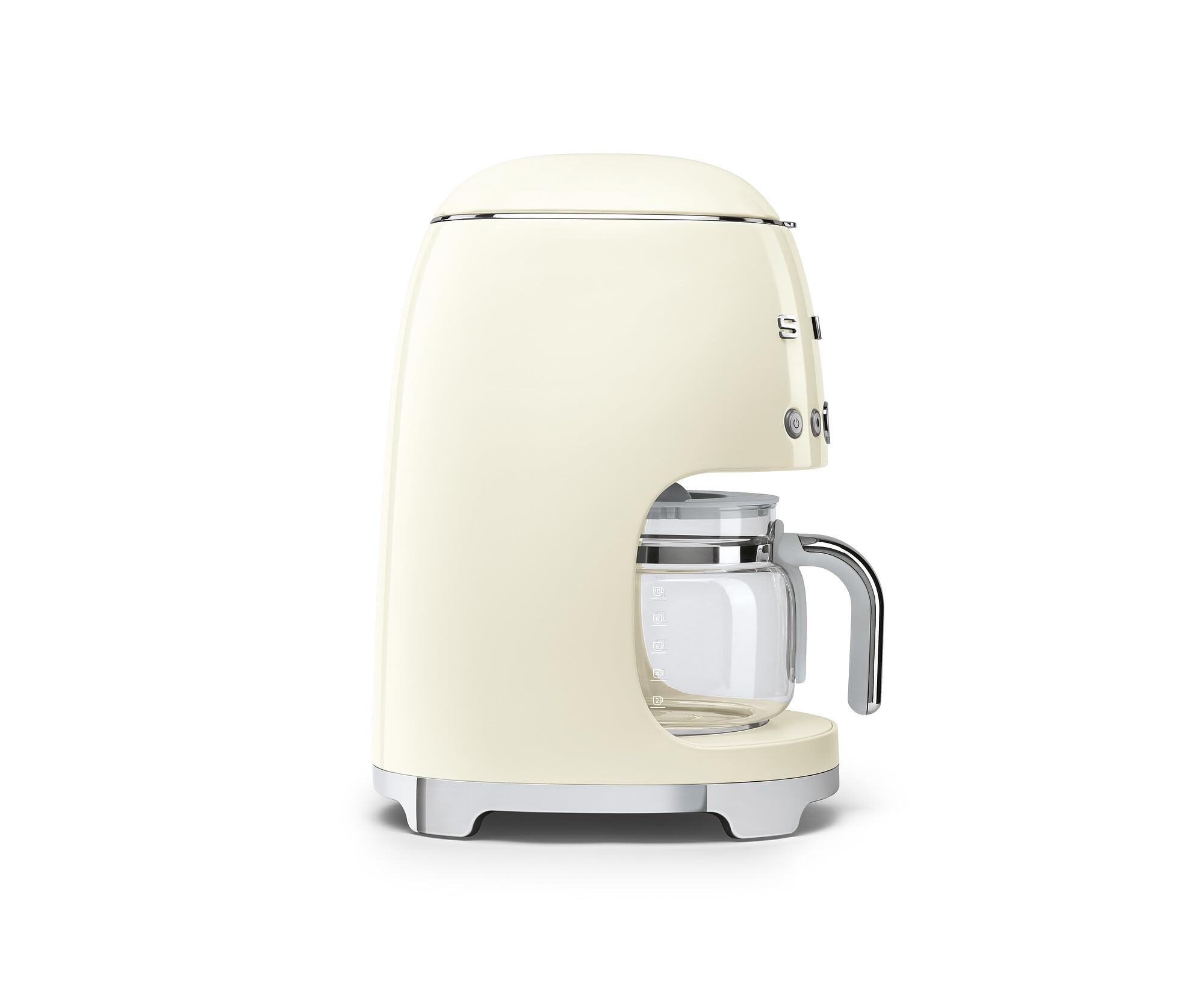 Smeg 50's Retro Style Aesthetic Drip Coffee Machine with 10 Cup Glass Carafe, Auto Start Feature, Keep Warm Plate, and Two Coffee Strength Settings (Red)