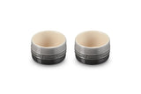 Le Creuset Stoneware Round Ramekin Straight Wall Set of 2, 7 oz. Each, White