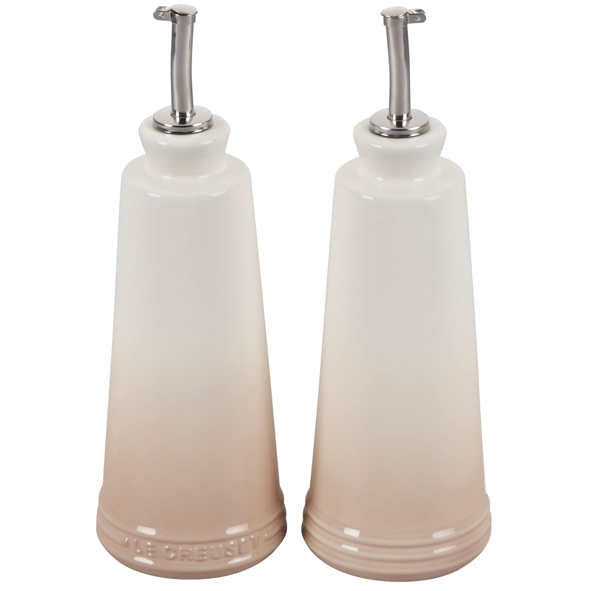 Le Creuset Signature Stoneware Oil & Vinegar set, 10 oz. each, Meringue