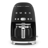 Smeg 50's Retro Style Aesthetic Drip Coffee Machine with 10 Cup Glass Carafe, Auto Start Feature, Keep Warm Plate, and Two Coffee Strength Settings (Red)