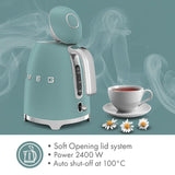 SMEG 50's Retro Style 7 Cup Electric Water Kettle with Automatic Shutoff, Removable Base, and Water Indicator, KLF03CHMUS, Matte Campagne