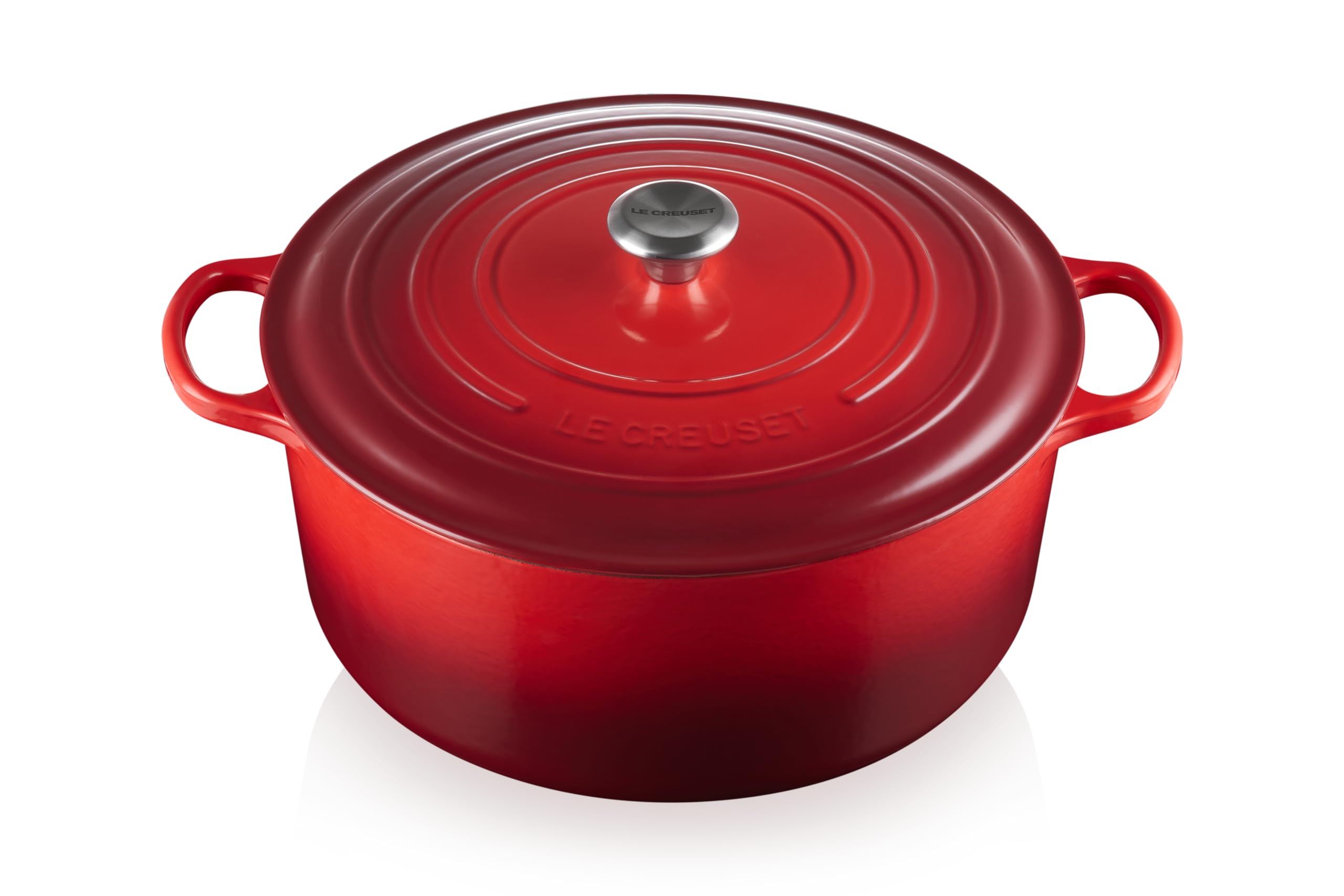 Le Creuset Enameled Cast Iron Signature Round Dutch Oven, 7.25 qt., Cerise