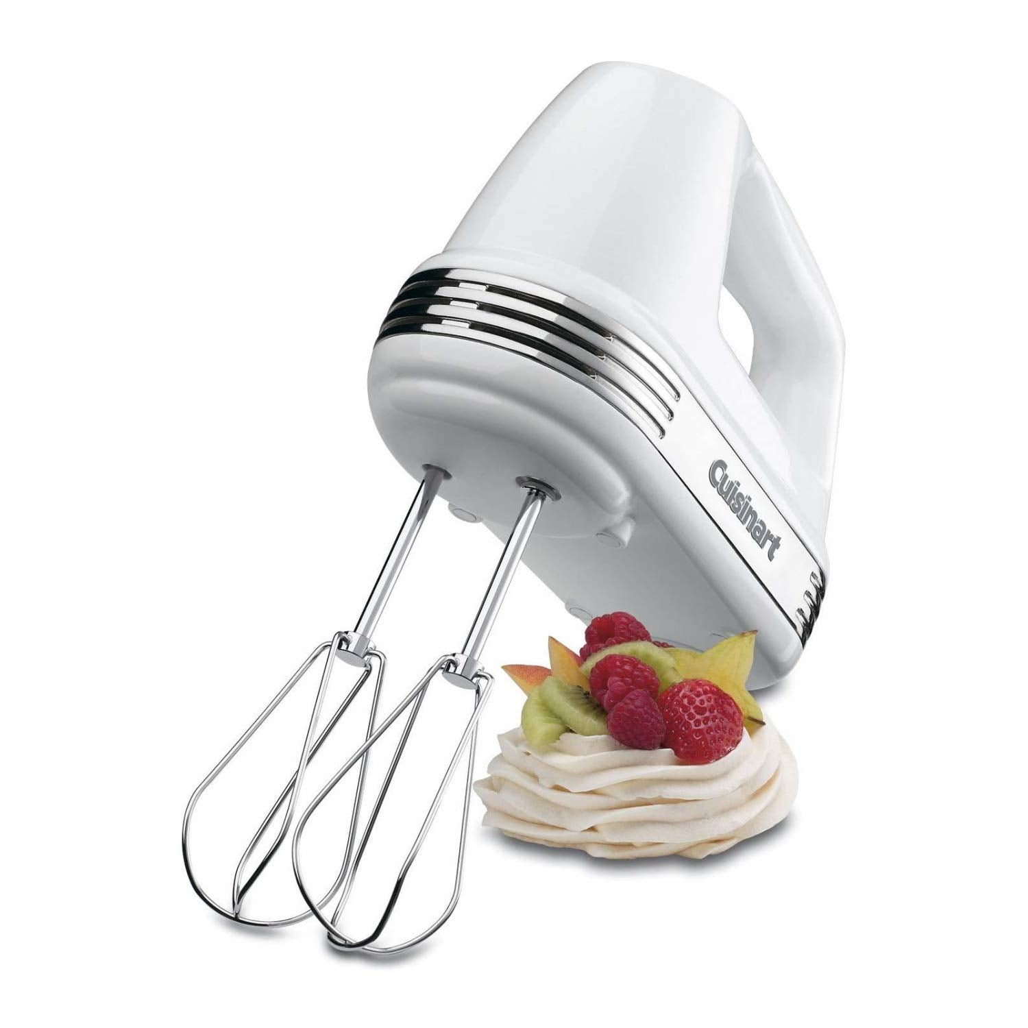 Cuisinart Power Advantage Plus 9-Speed Hand Mixer, 220W Motor, Electric Mixer with Dishwasher-Safe Beaters, Storage Case, HM-90BCS, Brushed Chrome