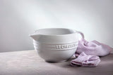 Le Creuset Stoneware Signature Batter Bowl, 3.25qt., White