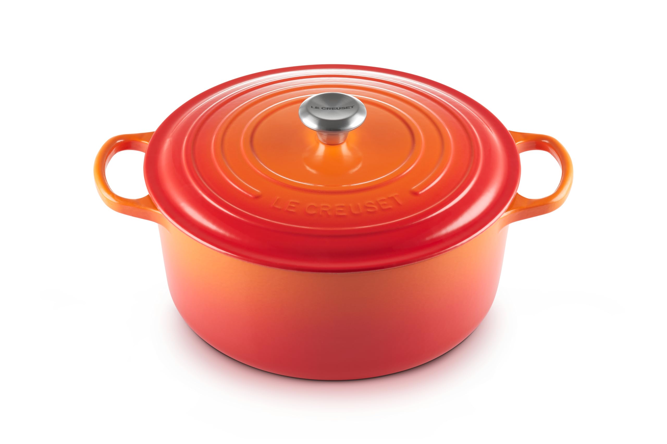Le Creuset Enameled Cast Iron Signature Round Dutch Oven, 7.25 qt., Cerise