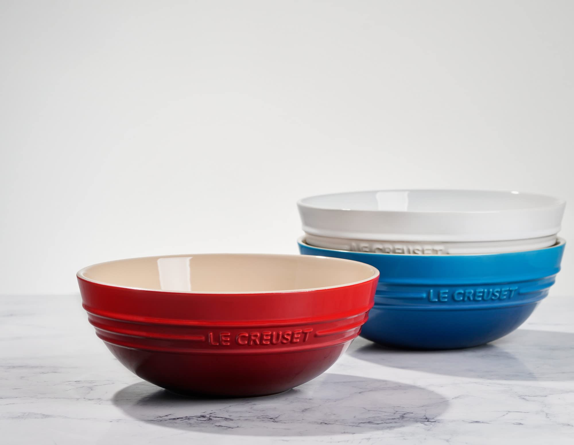 Le Creuset Stoneware Large Multi Bowl, 3.1 qt., Cerise