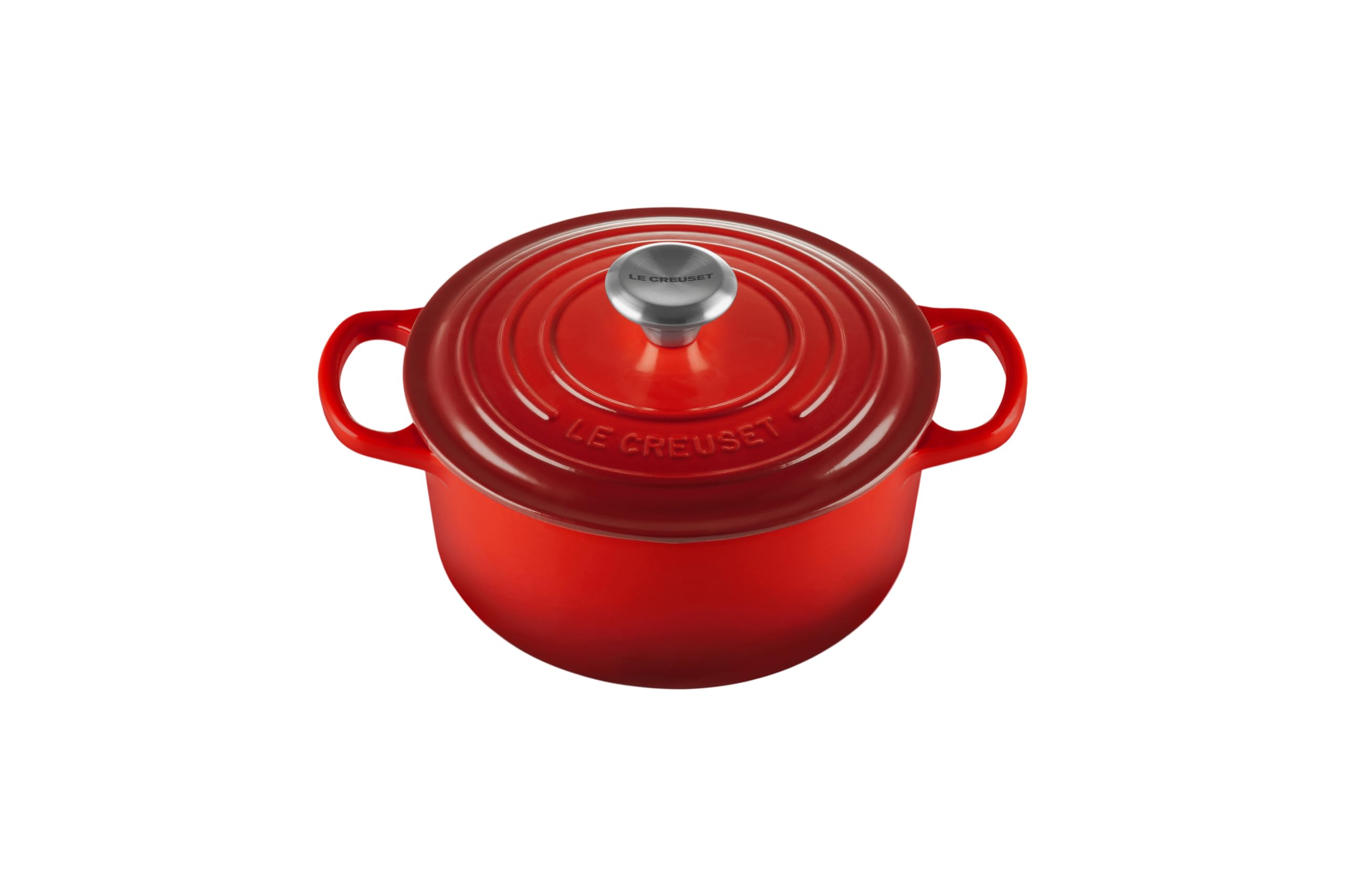 Le Creuset Enameled Cast Iron Signature Round Dutch Oven, 7.25 qt., Cerise