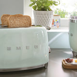 SMEG 2 Slice Toaster with 6 Presets and Defrost Function and Removable Crumb Tray TSF01RDUS, RED