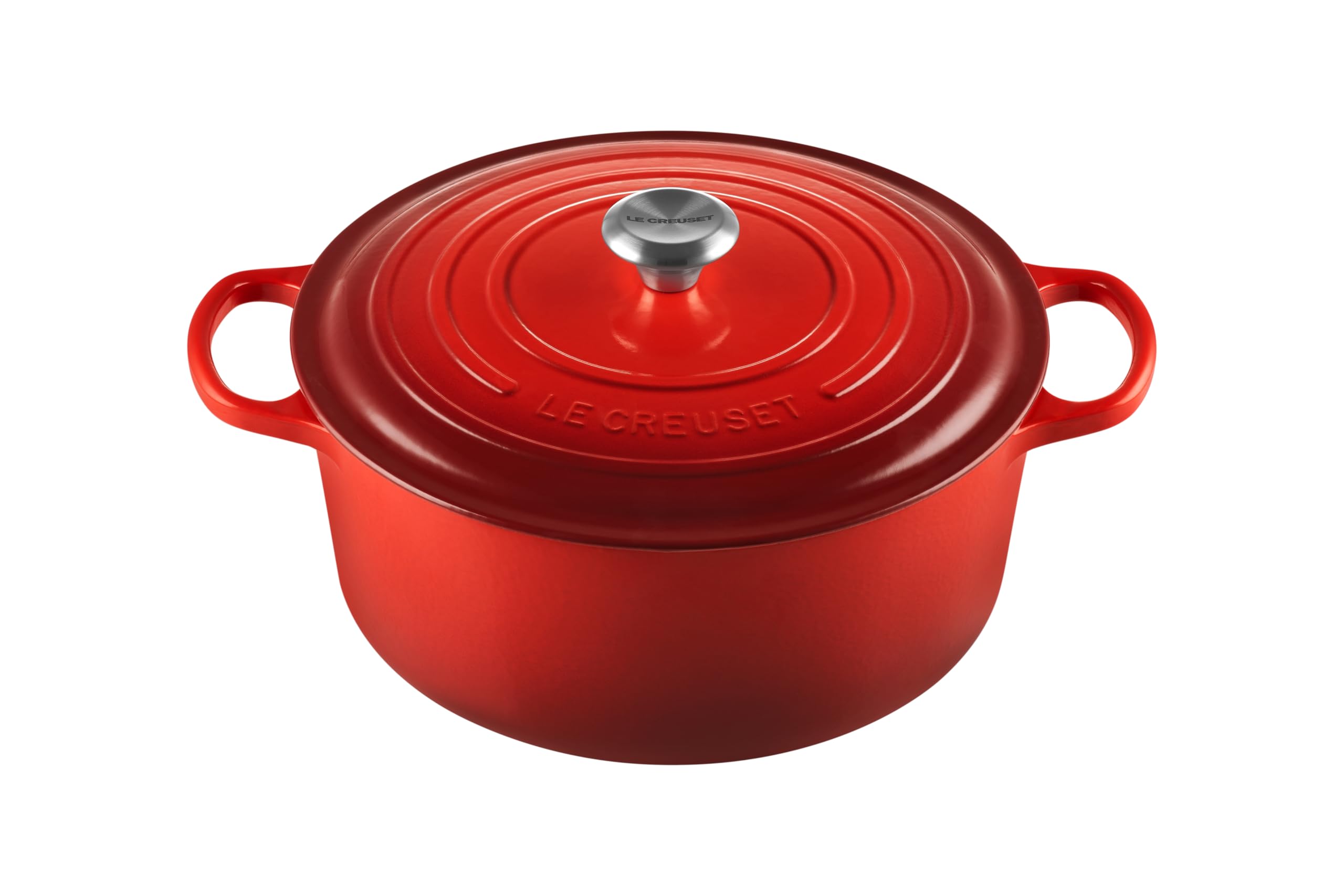 Le Creuset Enameled Cast Iron Signature Round Dutch Oven, 7.25 qt., Cerise