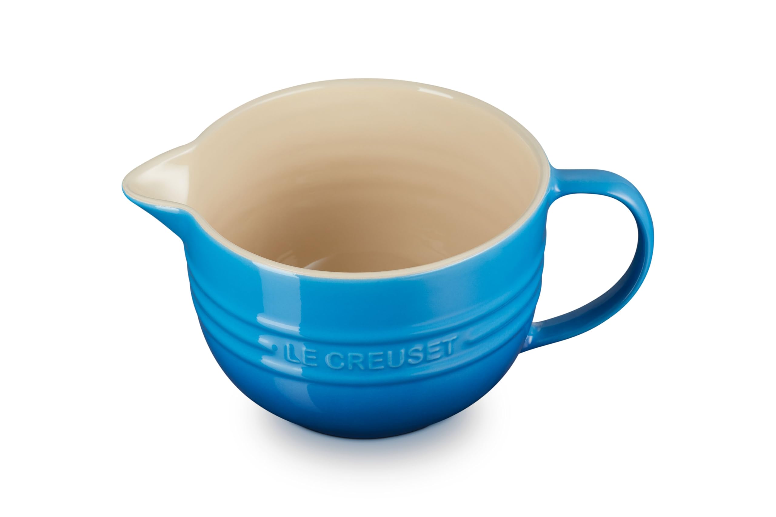 Le Creuset Stoneware Signature Batter Bowl, 3.25qt., White