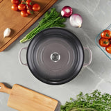 Le Creuset Enameled Cast Iron Signature Round Dutch Oven, 7.25 qt., Cerise