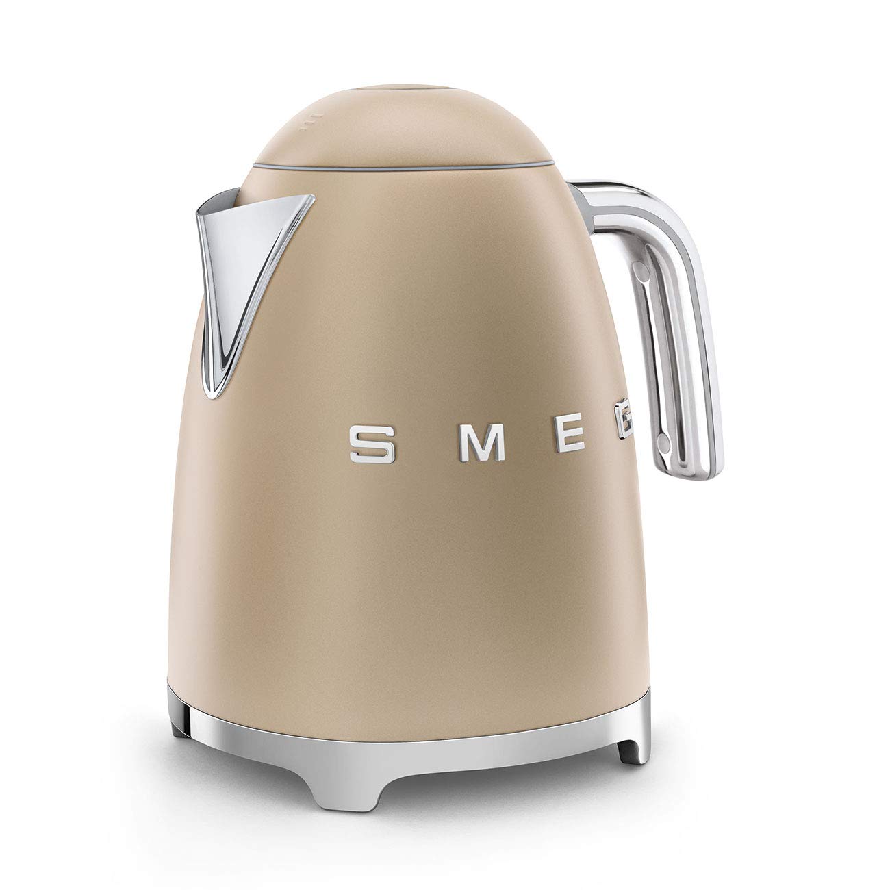 SMEG 50's Retro Style 7 Cup Electric Water Kettle with Automatic Shutoff, Removable Base, and Water Indicator, KLF03CHMUS, Matte Campagne